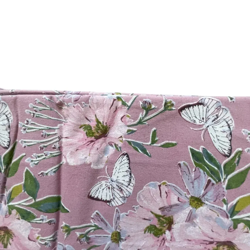 MAHOGANY Cotton Tablecloth 60x120 Pink Floral Butterflies NEW
